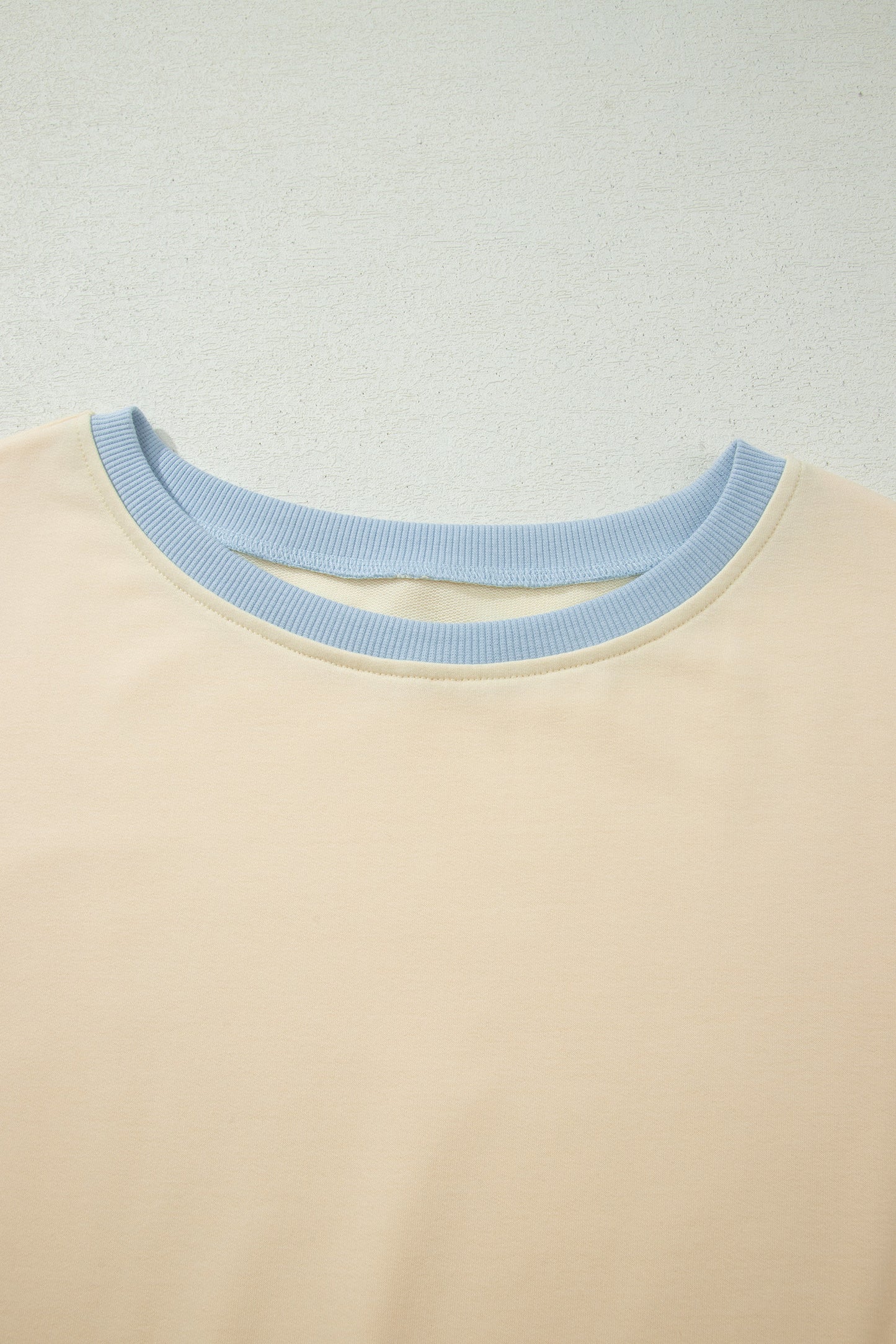 Apricot Colorblock Edge Drop Shoulder T Shirt and Skort 2Pcs Set