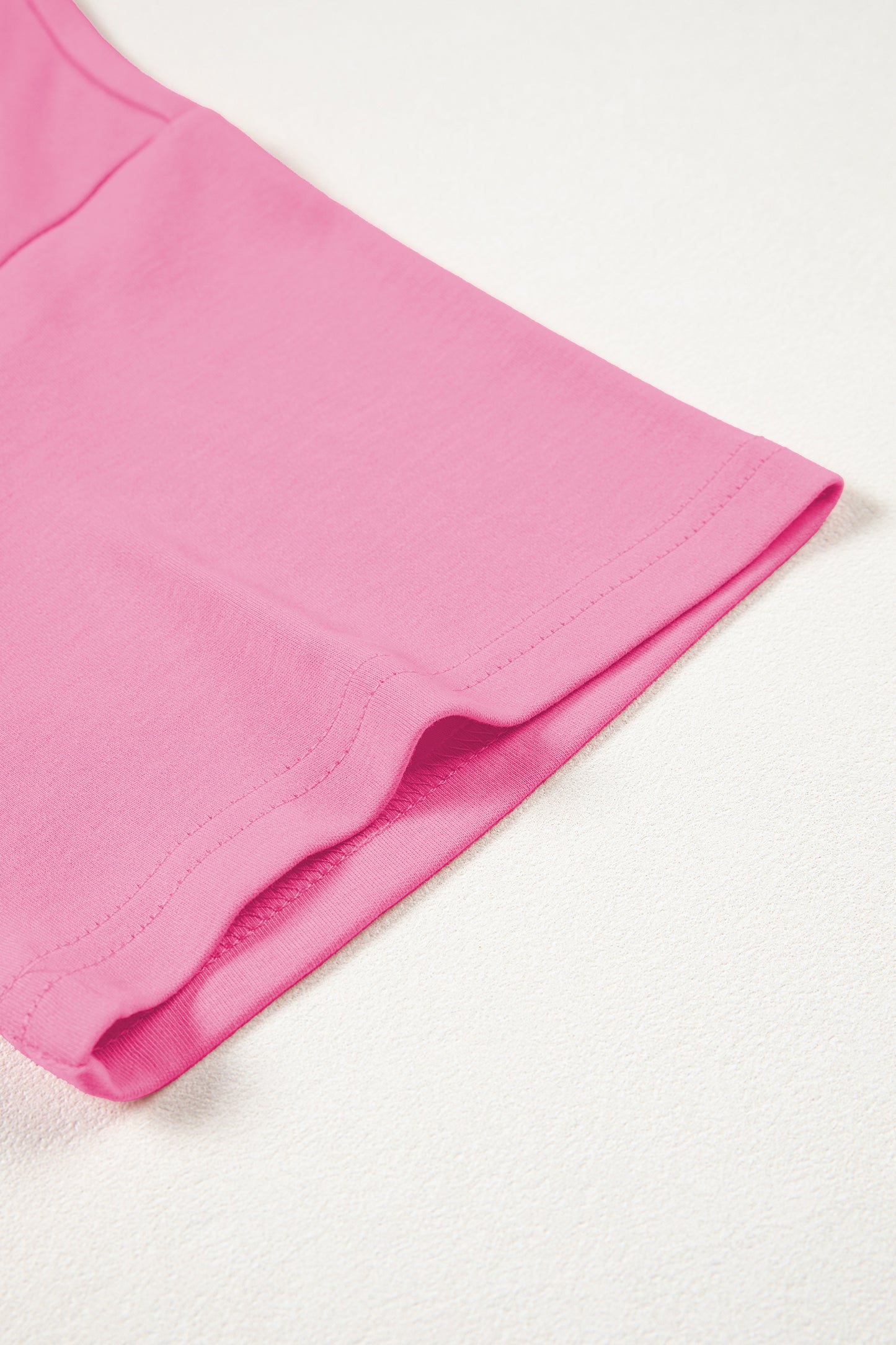 Sachet Pink Solid Color High Neck Oversize Tee