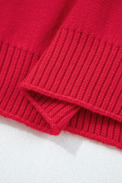 Fiery Red Christmas Holly Festive Holiday Sweater