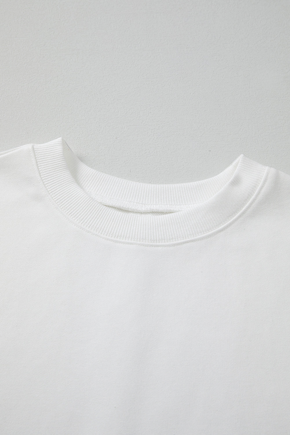 White Floral Dotted Mixed Print Patchwork Sleeve High Low Casual Sweatshirt