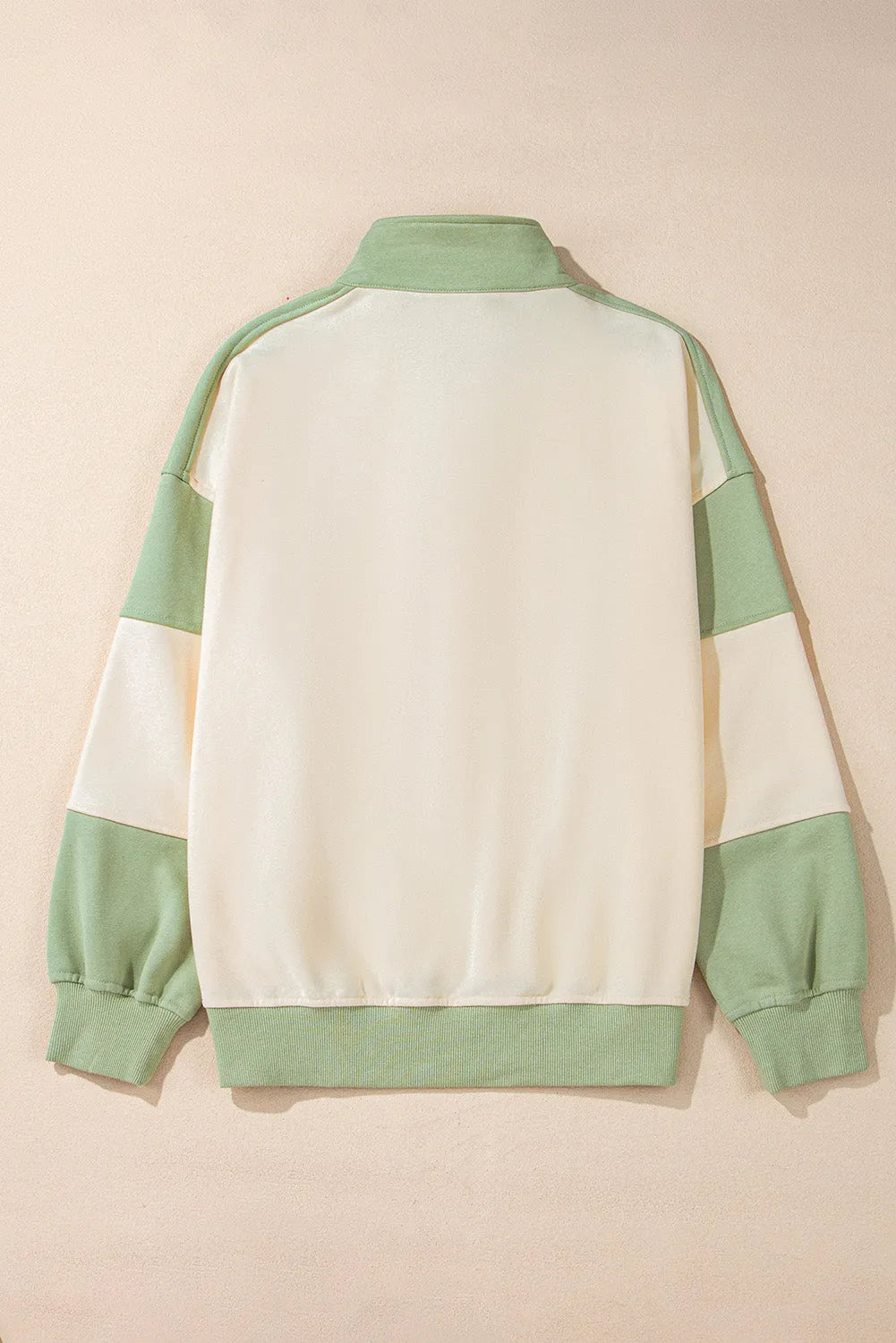 Laurel Green Colorblock Patchwork Buttoned Collar Kangaroo Pocket Sweatshirt - Chic Meadow Boutique 