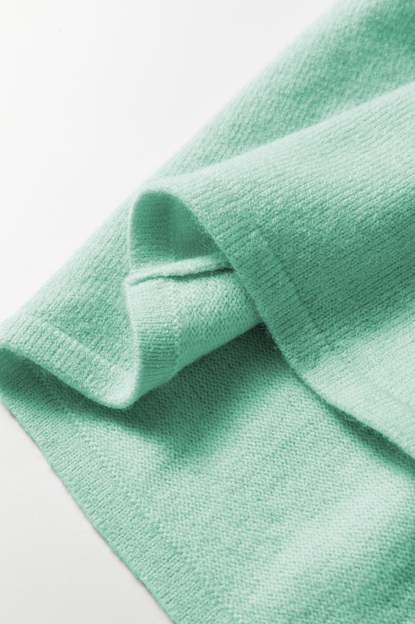 Moonlight Jade 3/4 Sleeve Boxy Knit Button Down Sweater Cardigan