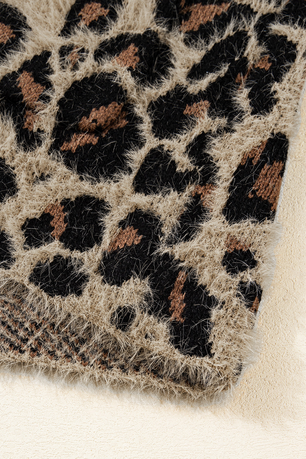Brown Leopard Open Casual Cardigan