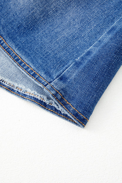 Ashleigh Blue Wrapped Crossed Waist Denim Mini Skirt