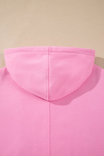 Sachet Pink Zip-up One Piece Long Sleeve Hoodie