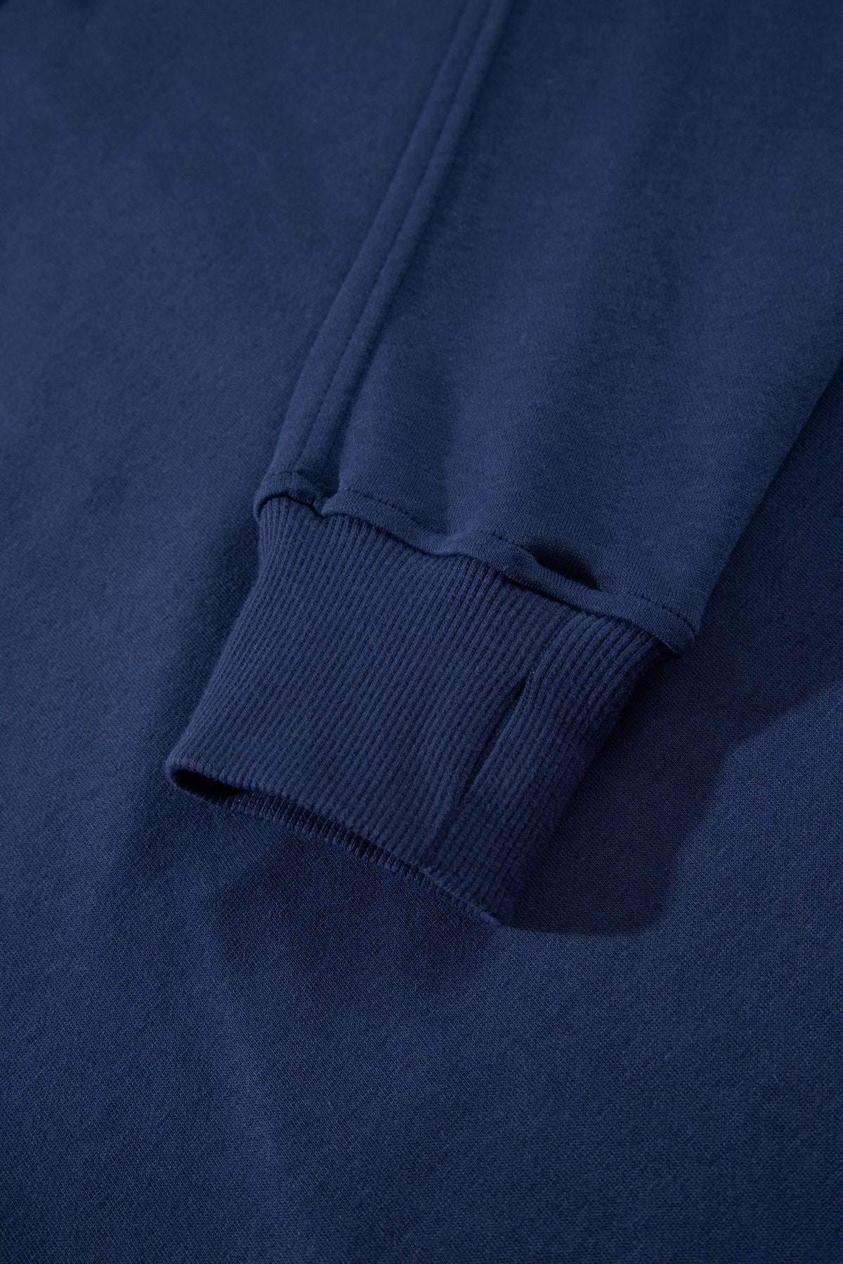 Navy Blue Long Sleeve Zip-Up Top Elastic Waist Skort Set
