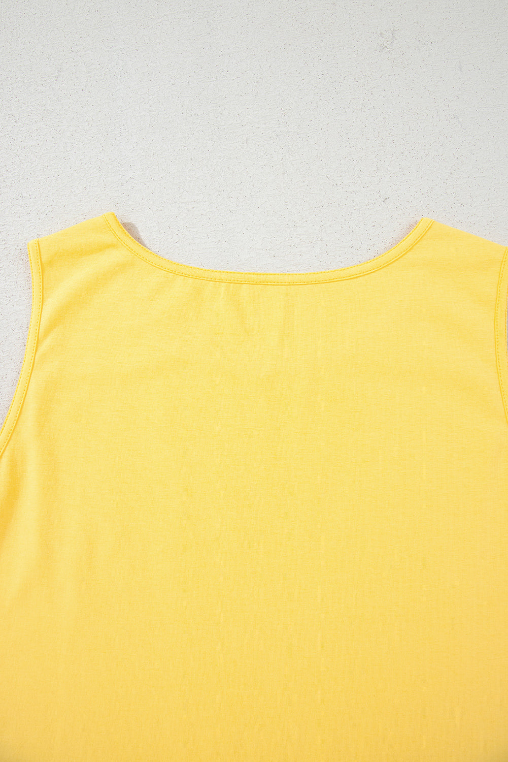 Yellow Cream Flower Graphic Casual Tank Top
