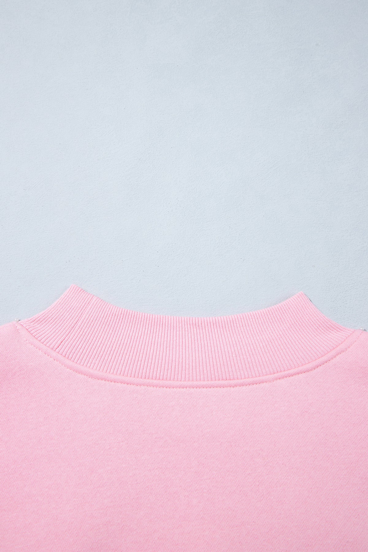 Pink Plaid Sleeve Colorblock Loose Tunic Sweatshirt