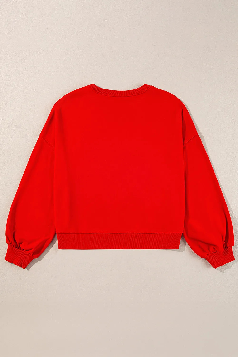 Fiery Red TOUCH DOWN Football Graphic Pullover Sweatshirt - Chic Meadow Boutique 