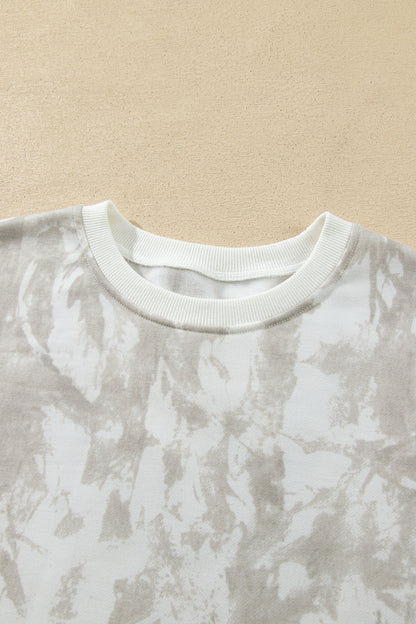 Khaki Woodland Camouflage Long Sleeve Top and Shorts Set