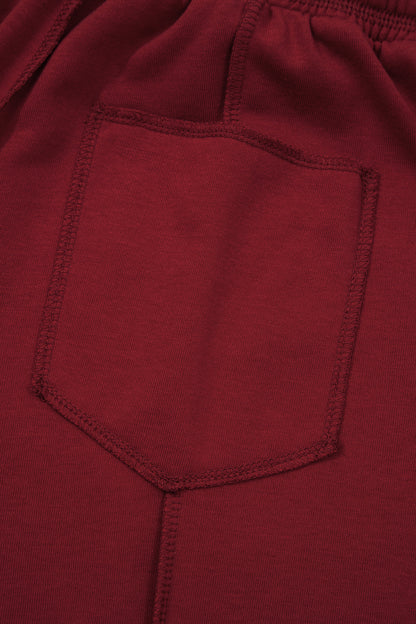 Racing Red Drop Shoulder Boxy Tee and Barrel Pants Set