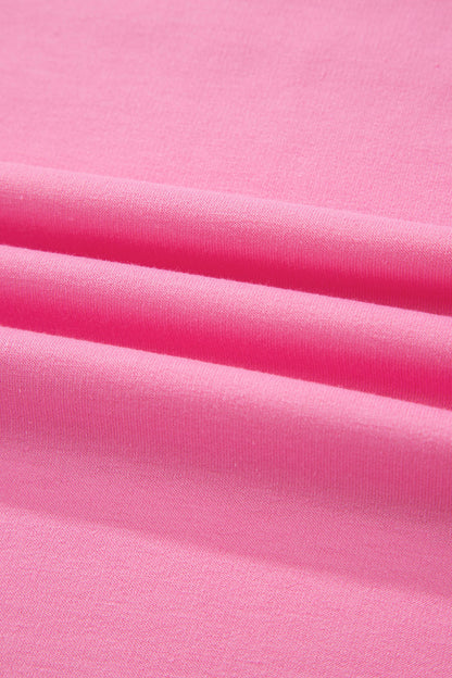 Sachet Pink V Neck Short Sleeve Top Drawstring Shorts 2pcs Set