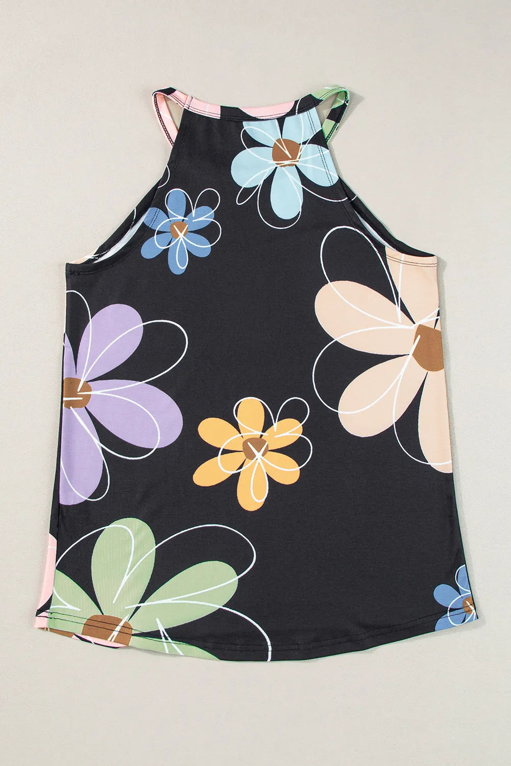 Black Sweet Floral Tank Top - Chic Meadow Boutique 