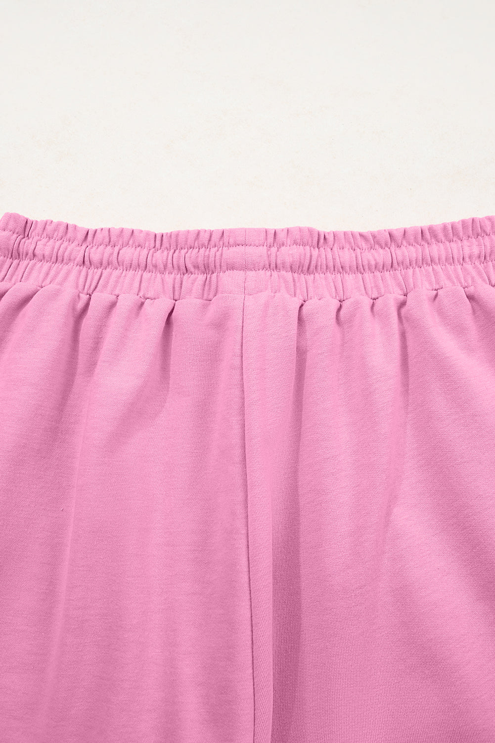 Bonbon Solid Loose V Neck Half Sleeve Tee and Shorts