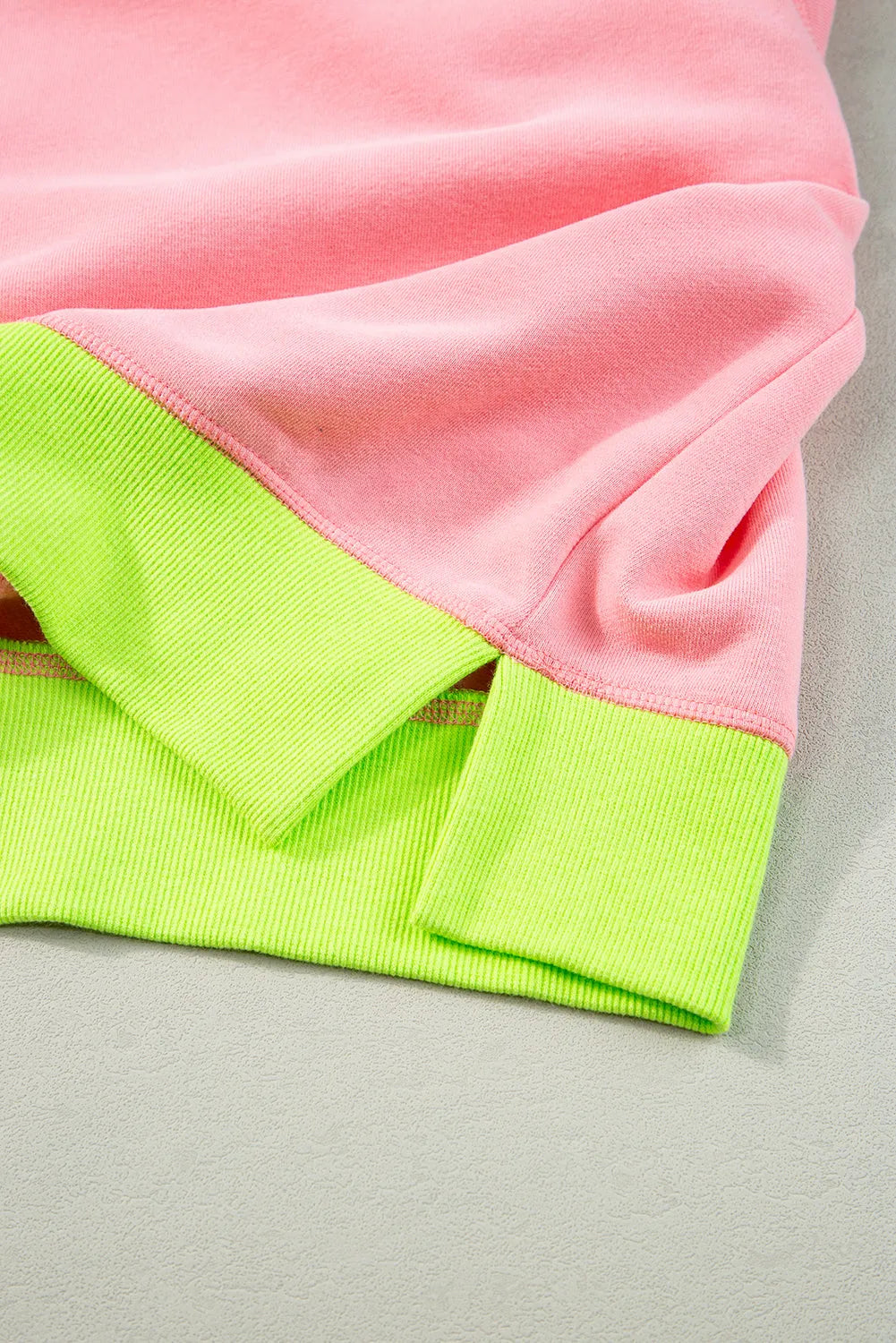 Pink Colorblock Bubble Sleeve Sweatshirt - Chic Meadow Boutique 