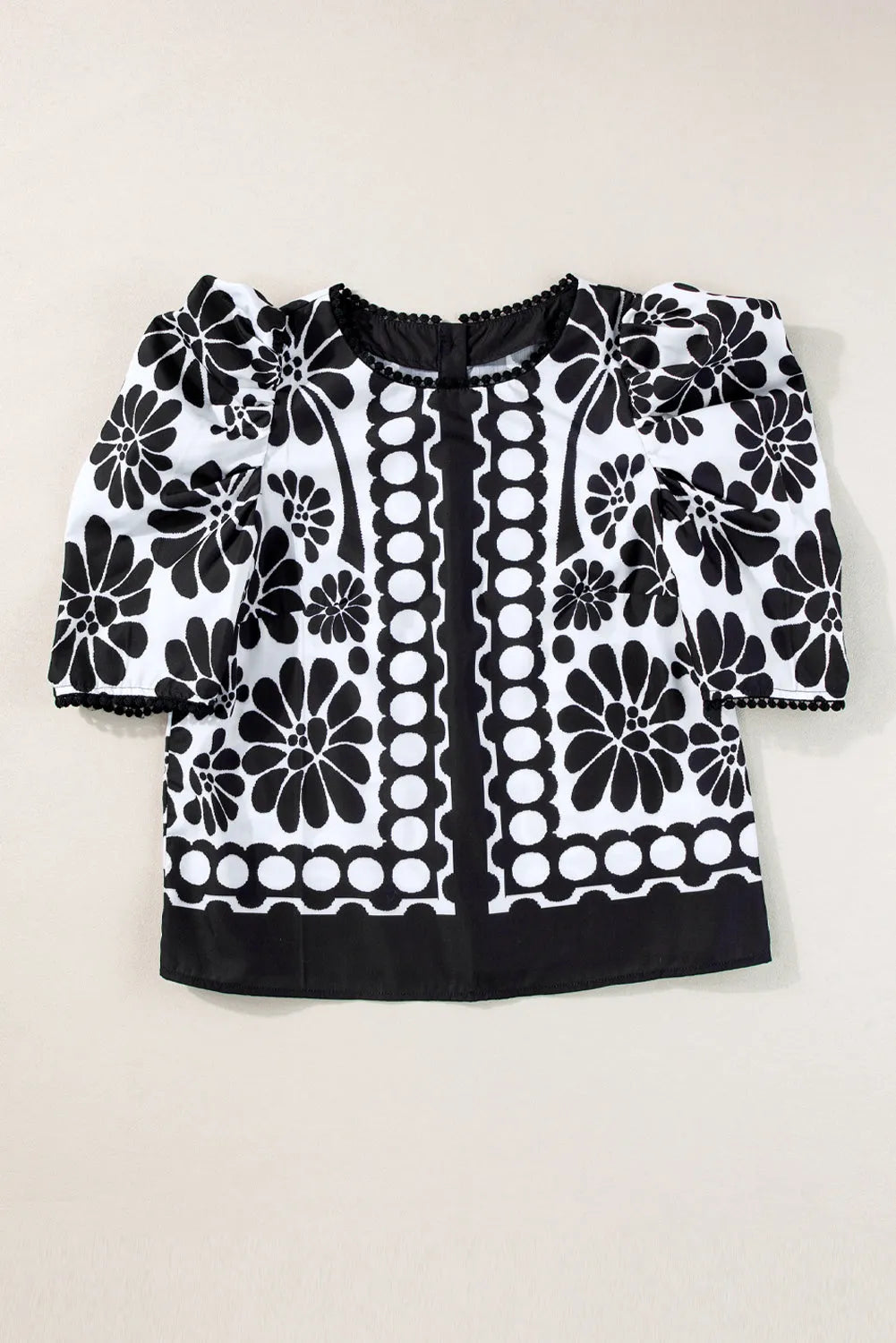 Black Palermo Puffed Sleeve Blouse - Chic Meadow Boutique 