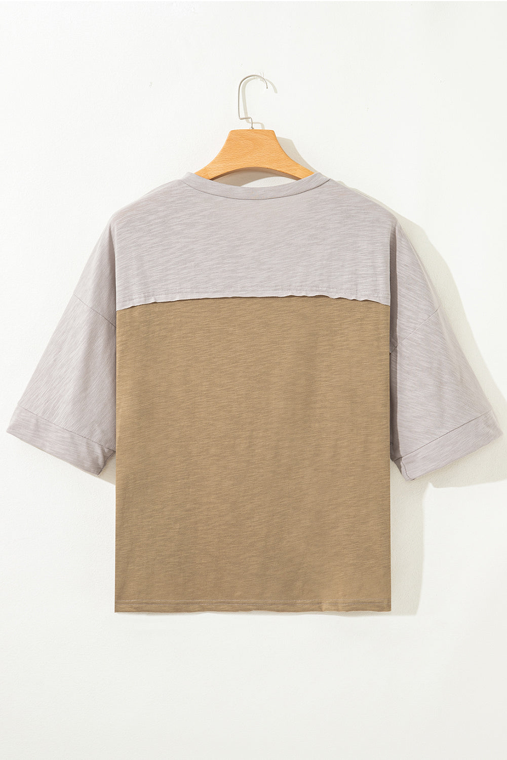 Green Flower Patched Exposed Seam Bracelet Sleeve Oversized T Shirt