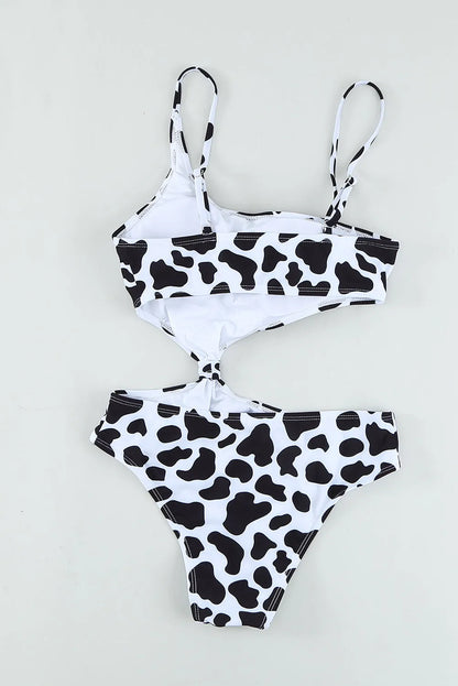 Cow Animal Print One-piece Swimsuit - Chic Meadow Boutique 