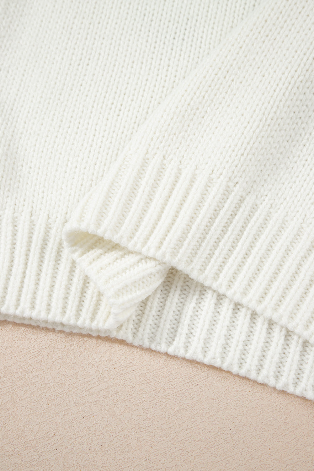 White Embroidered Bow Boots Graphic Drop Shoulder Sweater