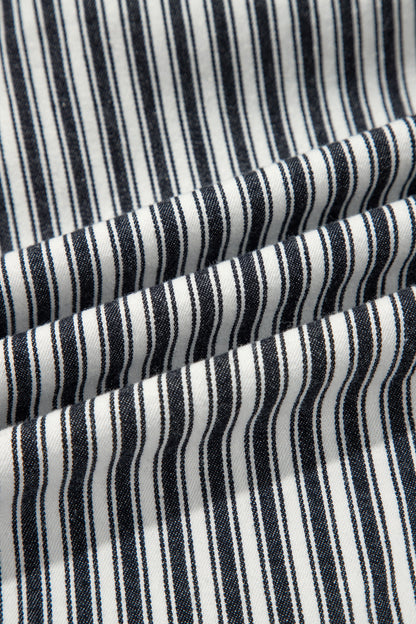 Black Stripe Drawstring Casual Loose Pants