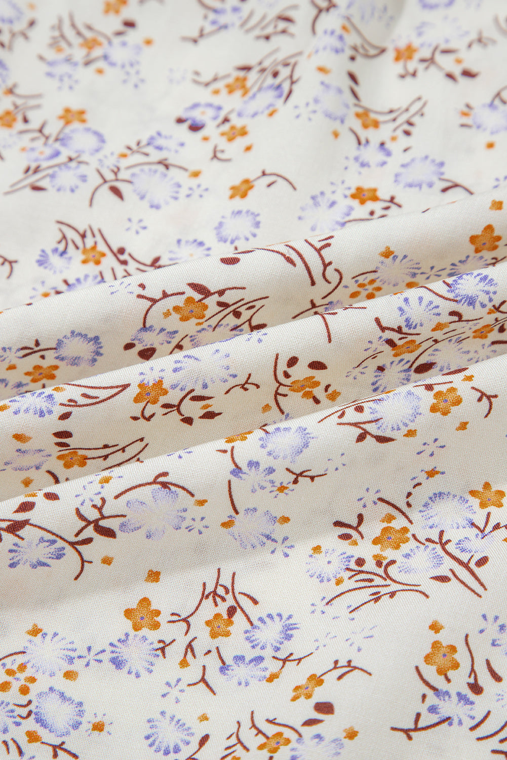 Apricot Boho Floral Spaghetti Straps Tank Top