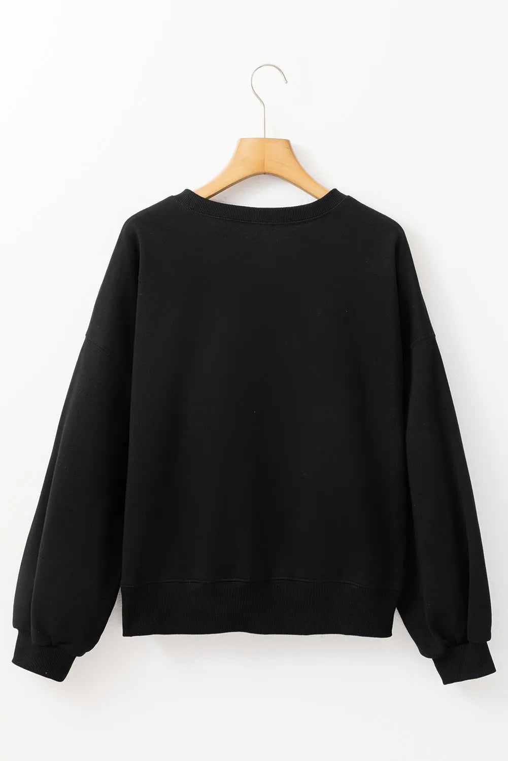 Black GAME DAY Graphic Varsity Pullover Sweatshirt - Chic Meadow Boutique 