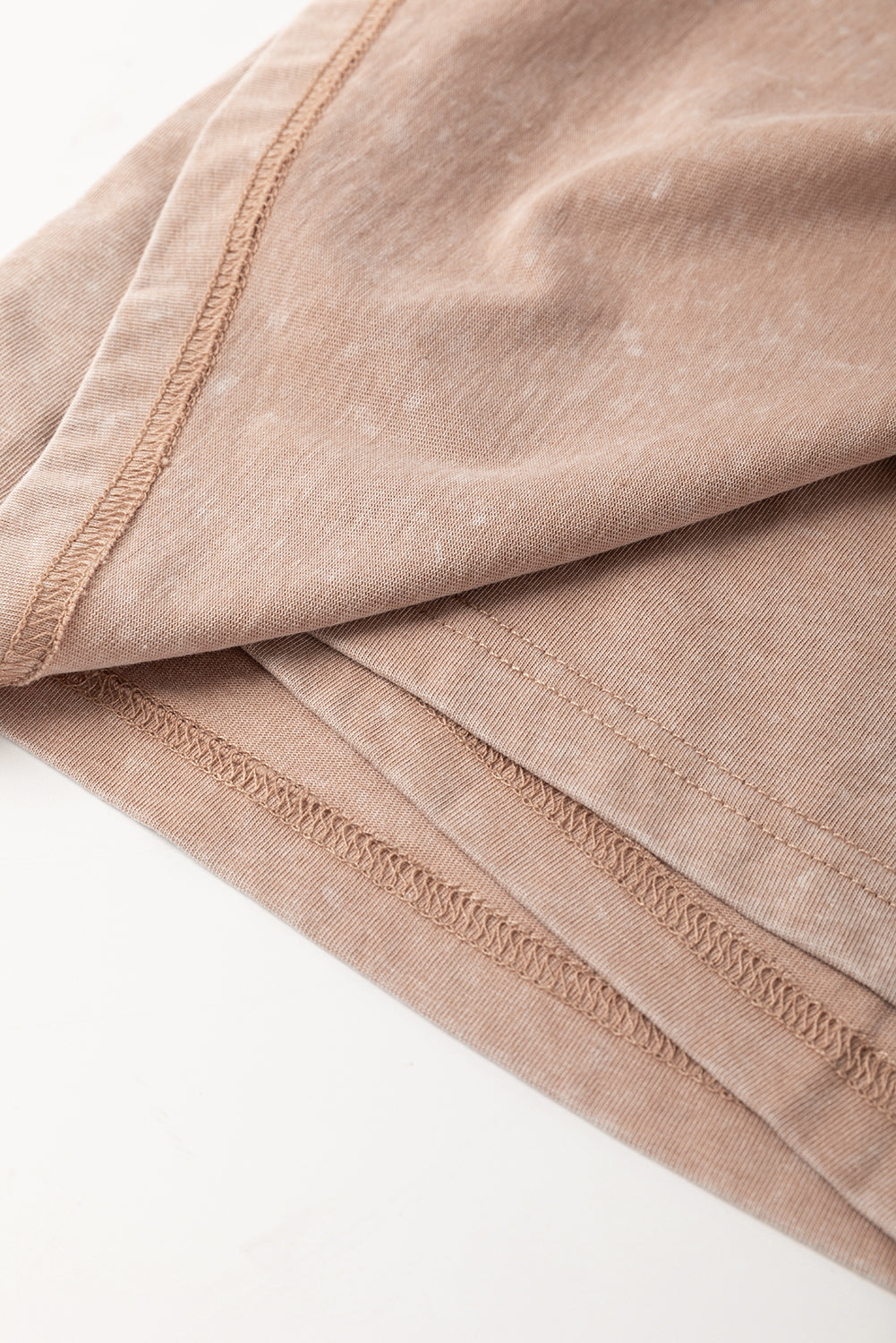 Smoke Gray 2 Pieces Mineral Wash Cotton Tank Top Lined Split Skirt Set