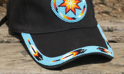 Native American Beaded cap Beaded Baseball cap Beaded Hat