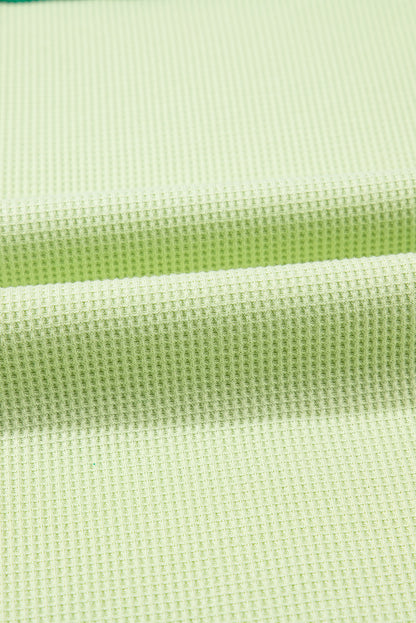 Green Stripe Patchwork Colorblock Plus Size T Shirt