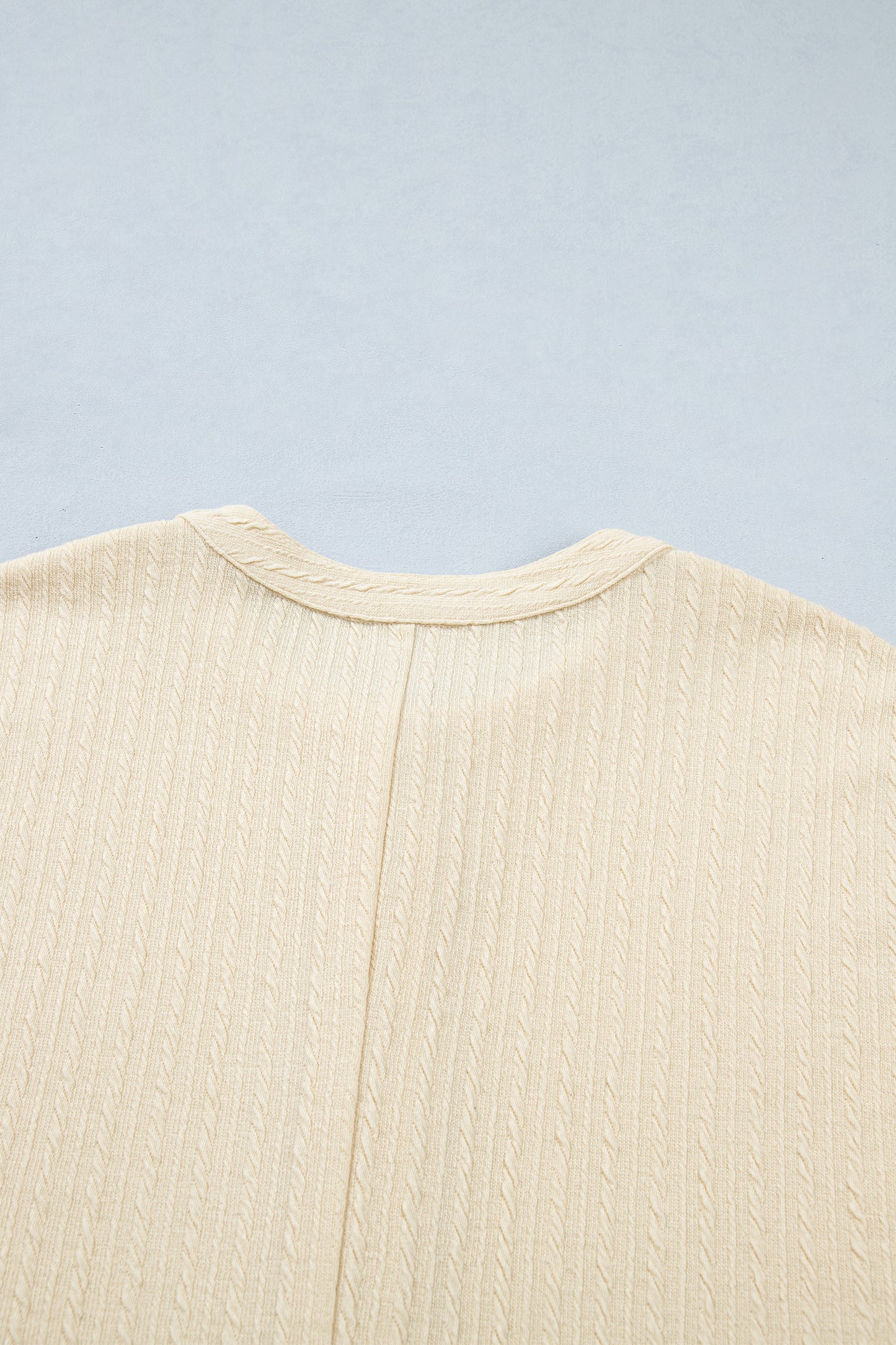 Jet Stream Half Buttons Ribbed Knit Wide Leg Jumpsuit