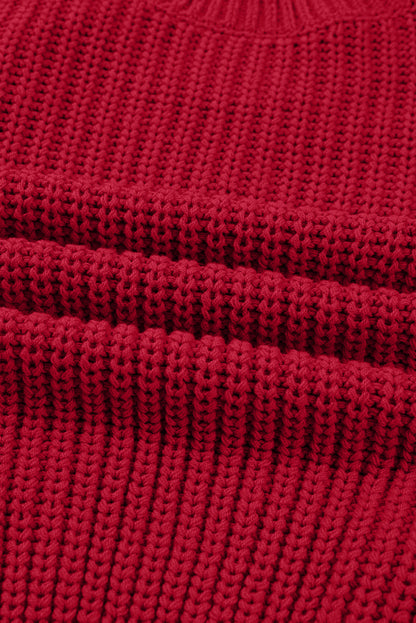 Fiery Red Plaid Lace up Detail Christmas Holiday Puff Short Sleeve Sweater