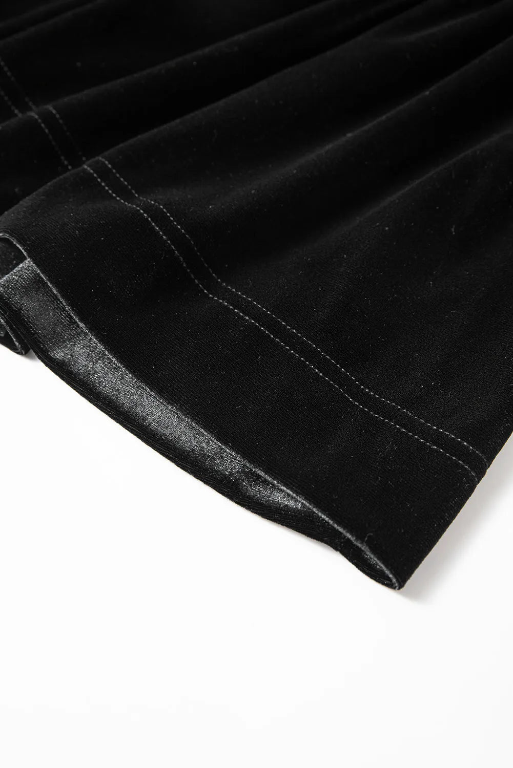 Black Smocked High Waist Velvet Shorts - Chic Meadow Boutique 