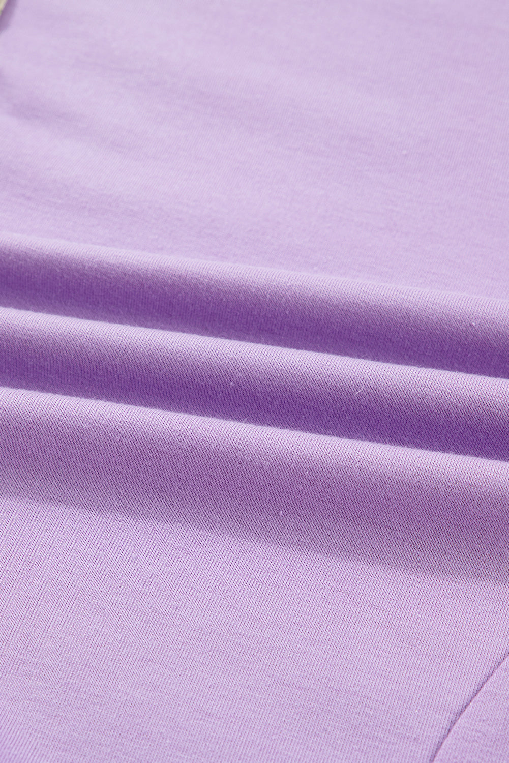 Purple Stripe Patchwork Buttoned Drop Shoulder Plus Size Pullover