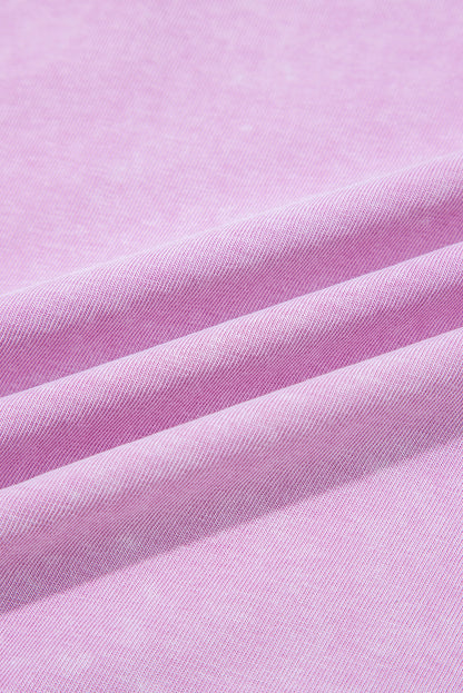 Phalaenopsis Mineral Wash Patched Chest Pocket Casual Tank Top