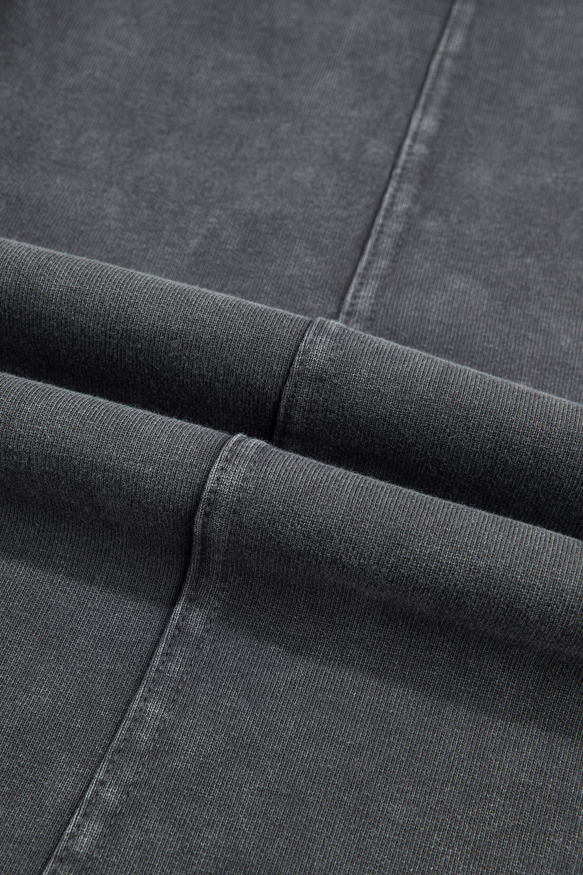 Carbon Grey Mineral Wash Seam Detail Elastic Waist Barrel Pants
