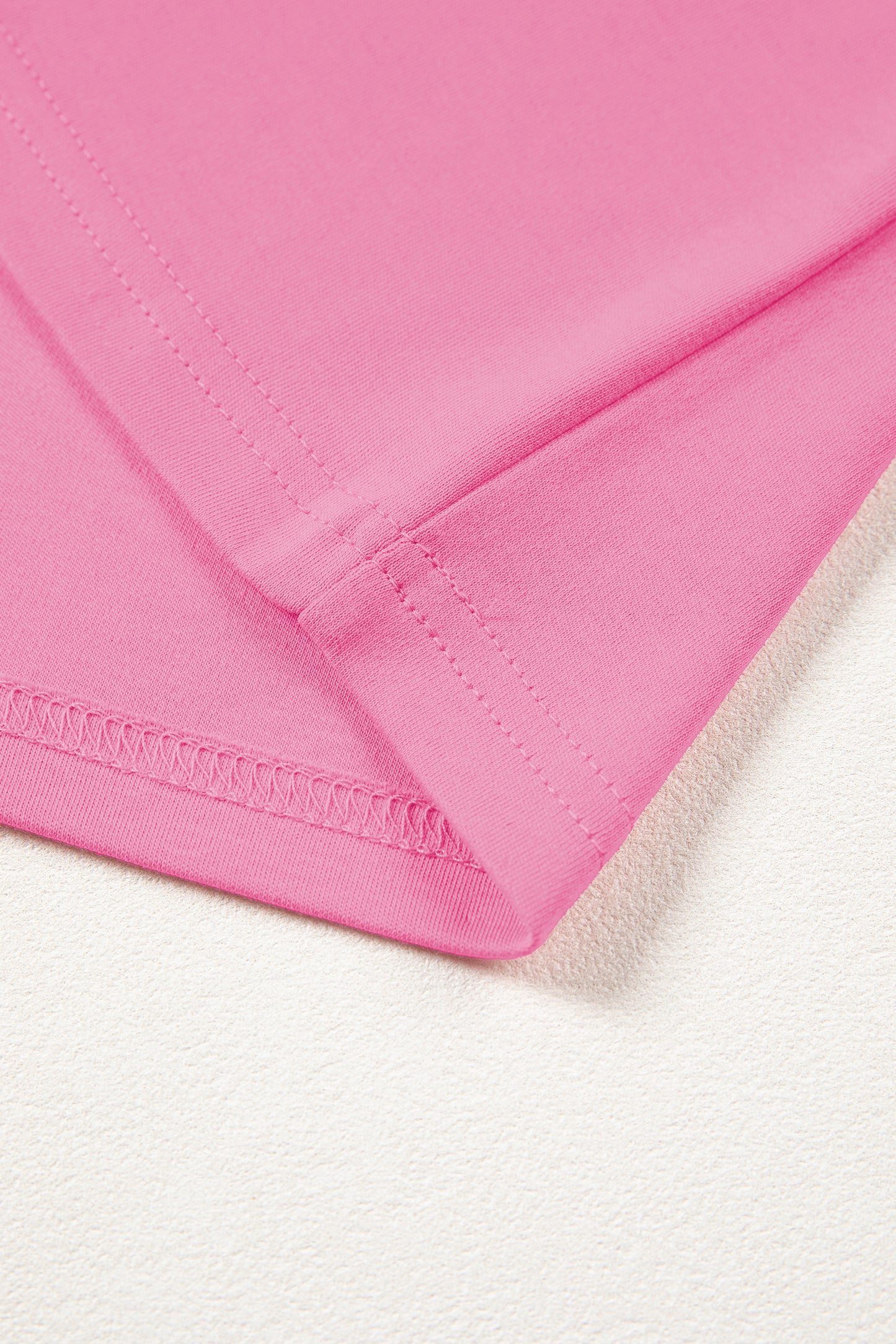 Sachet Pink Solid Color High Neck Oversize Tee