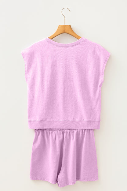Orchid Bouquet Mineral Wash Cotton Short Set
