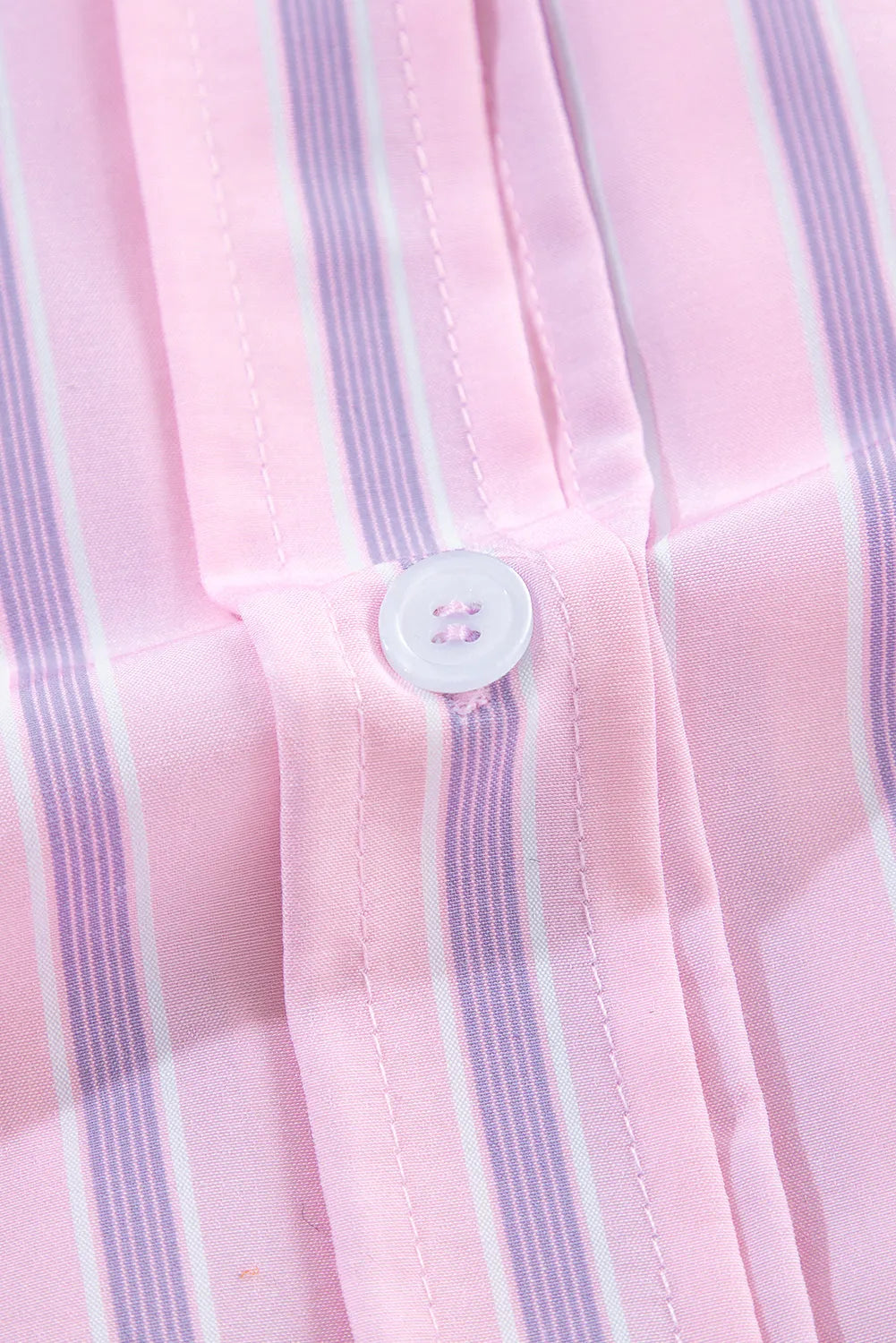 Pink Stripe Chest Pocket Casual Shirt - Chic Meadow Boutique 