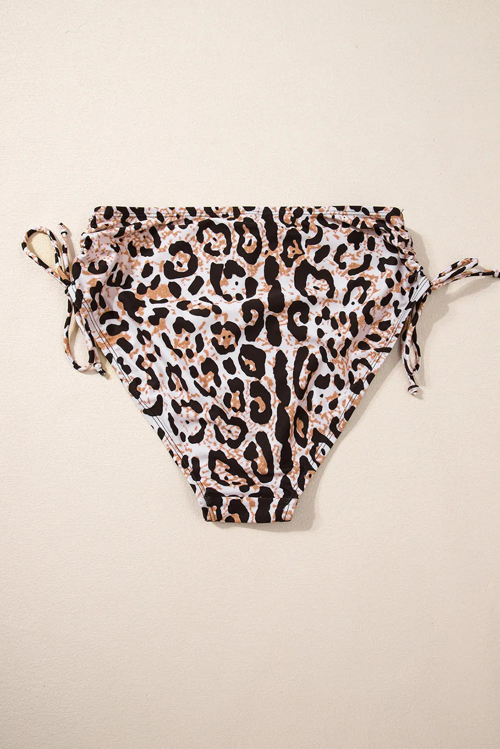 Black Crossed Tie Back Leopard Bikini Swimsuit - Chic Meadow Boutique 