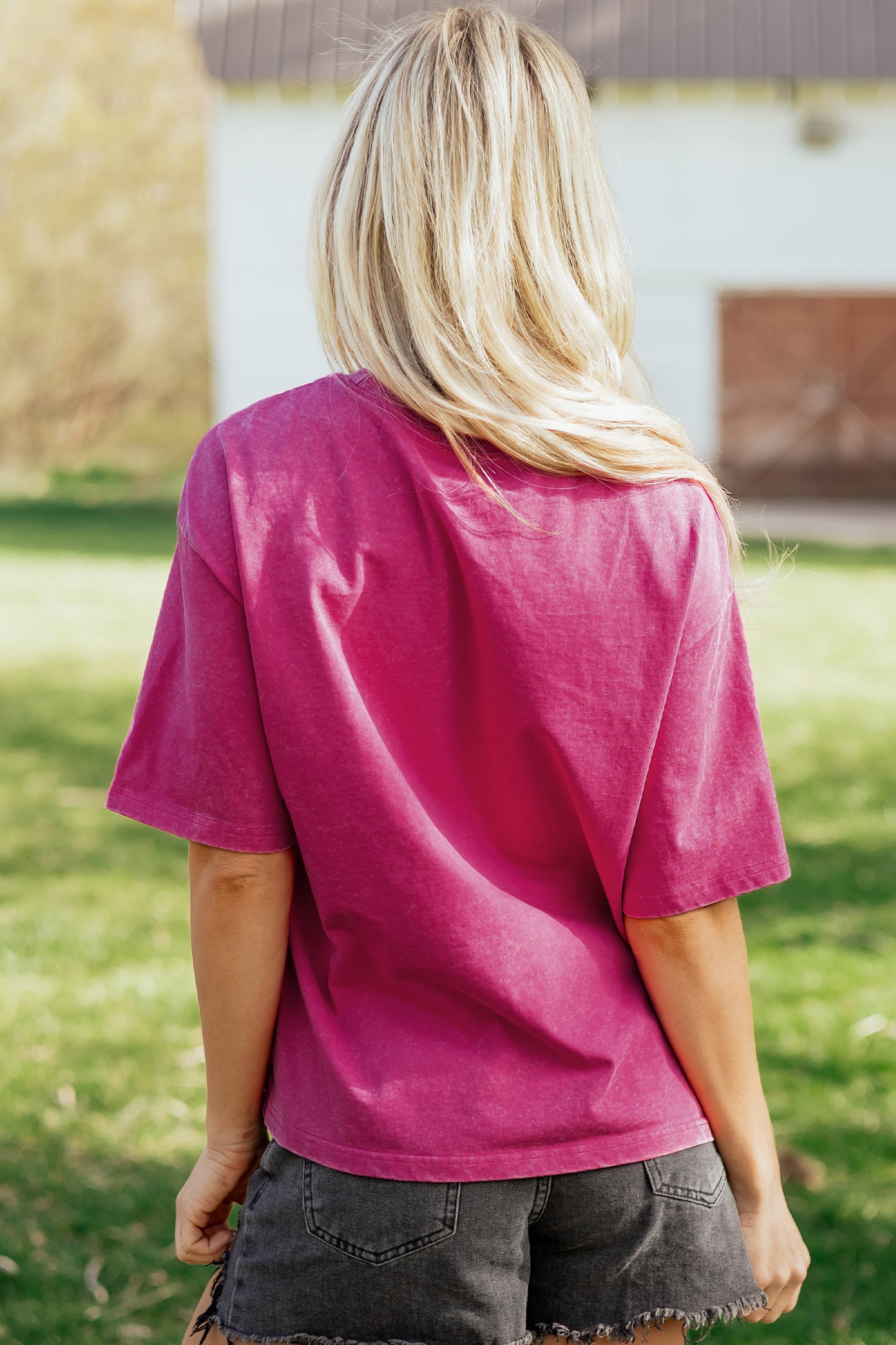 Rose Red AMERICA 1776 Graphic Mineral Wash Cotton Tee