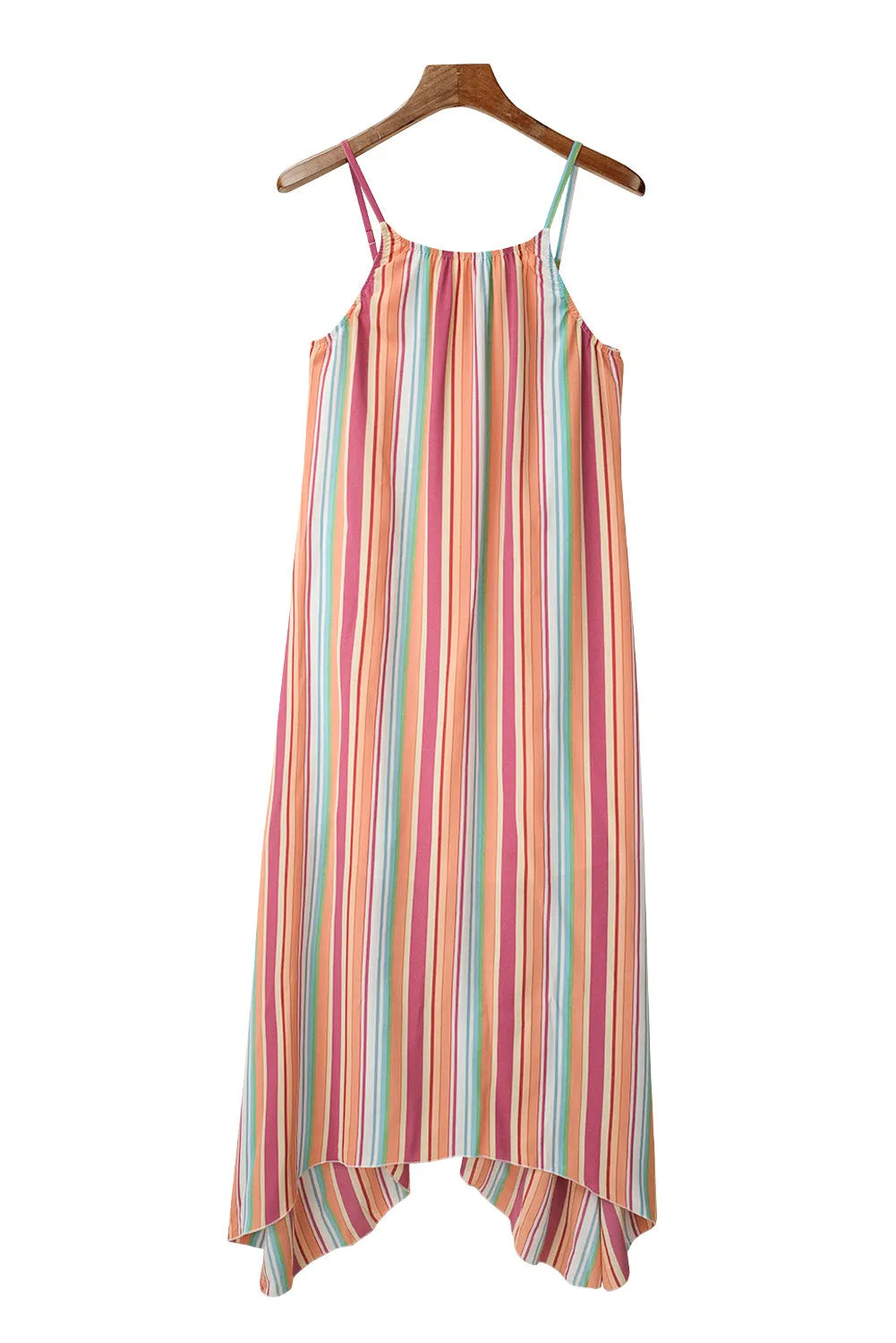 Bohemian Striped Print Sleeveless Holiday Maxi Dress - Chic Meadow Boutique 