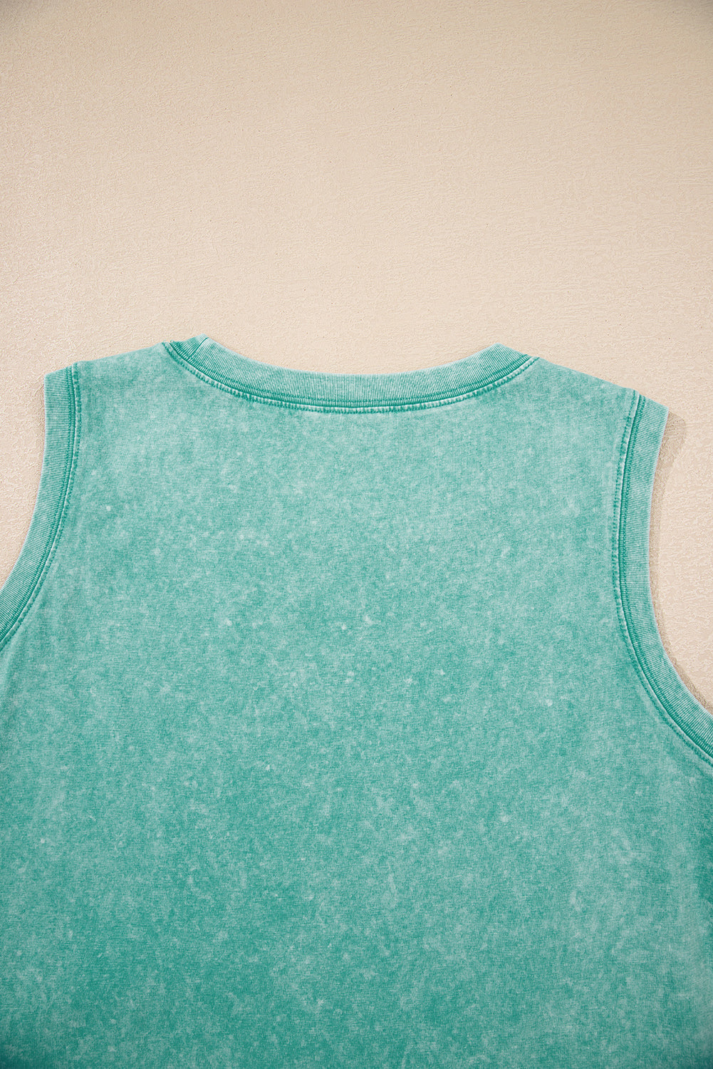 Sea Green Mineral Wash Tank Mini Dress with Pockets