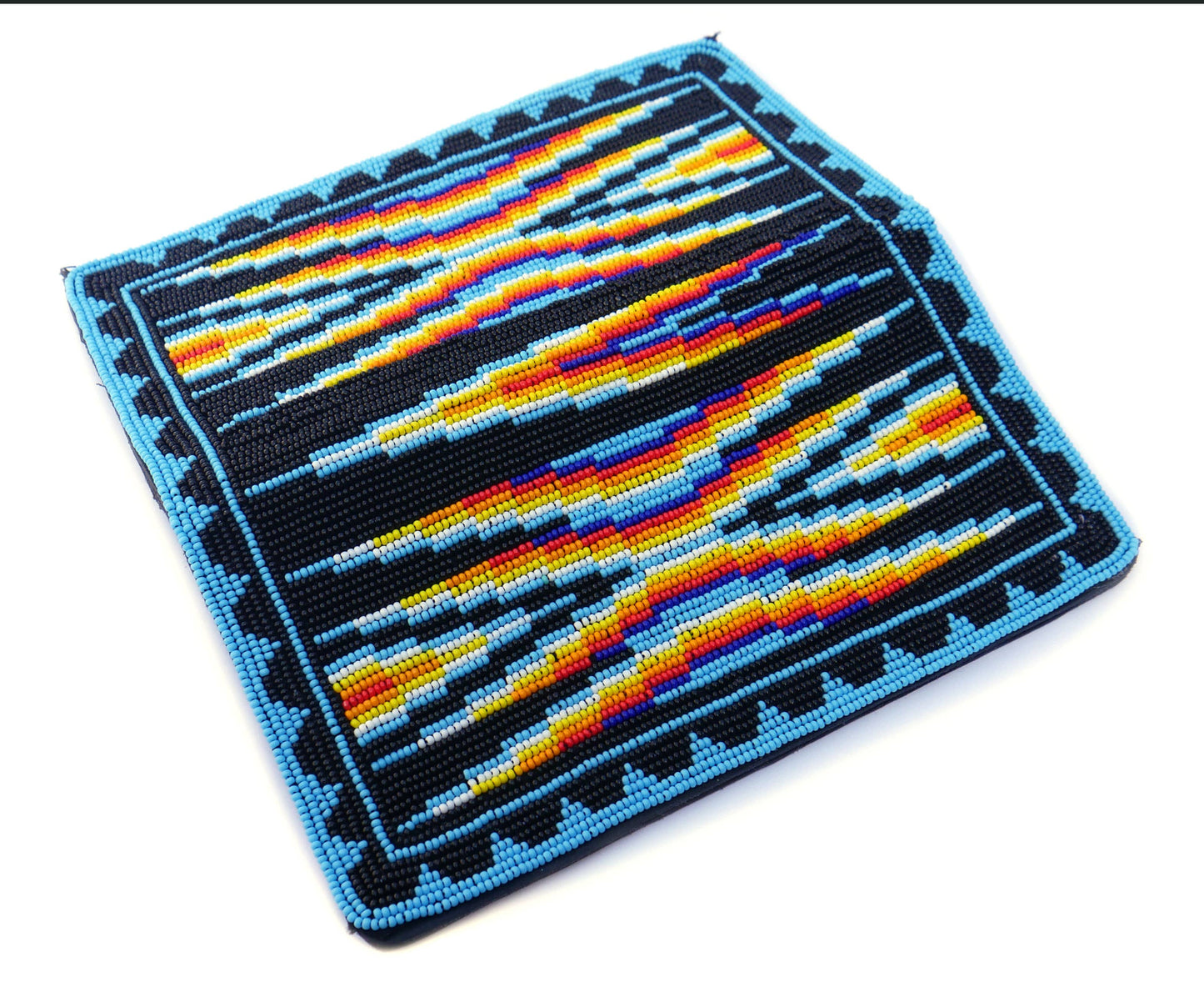 Handmade Beaded Check Book Wallet with intricate Beadwork