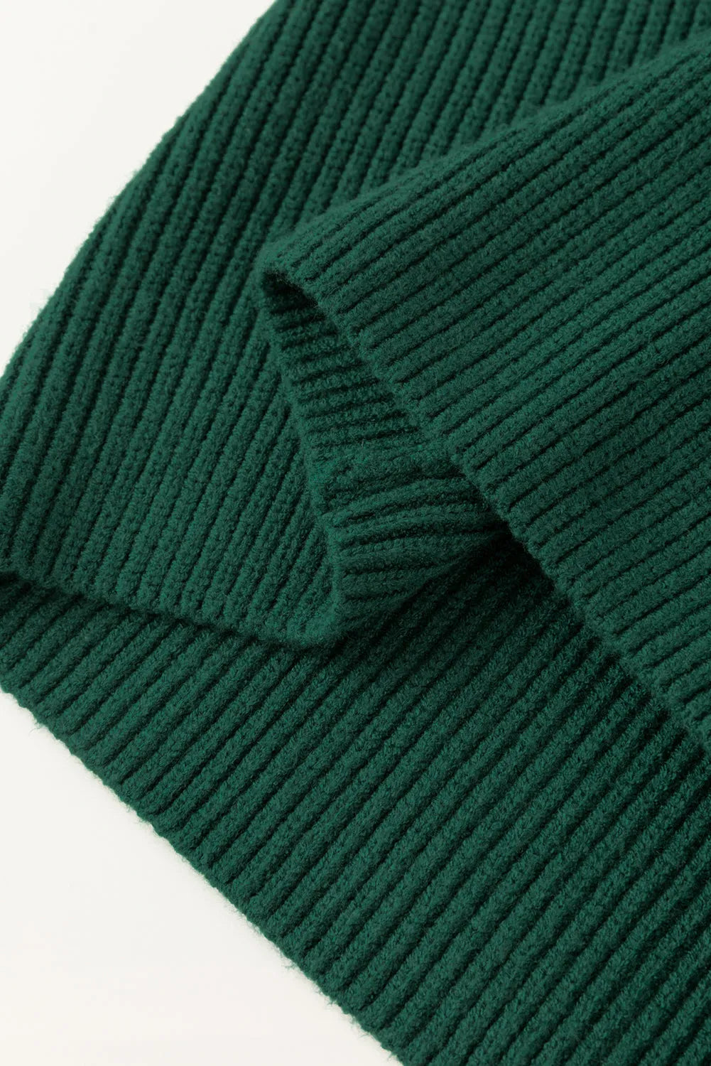 Blackish Green Chest Pocket V Neck Ribbed Cap Sleeve Sweater - Chic Meadow Boutique 