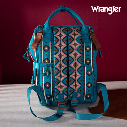 Wrangler Aztec Printed Callie Backpack - Turquoise - Chic Meadow Boutique 