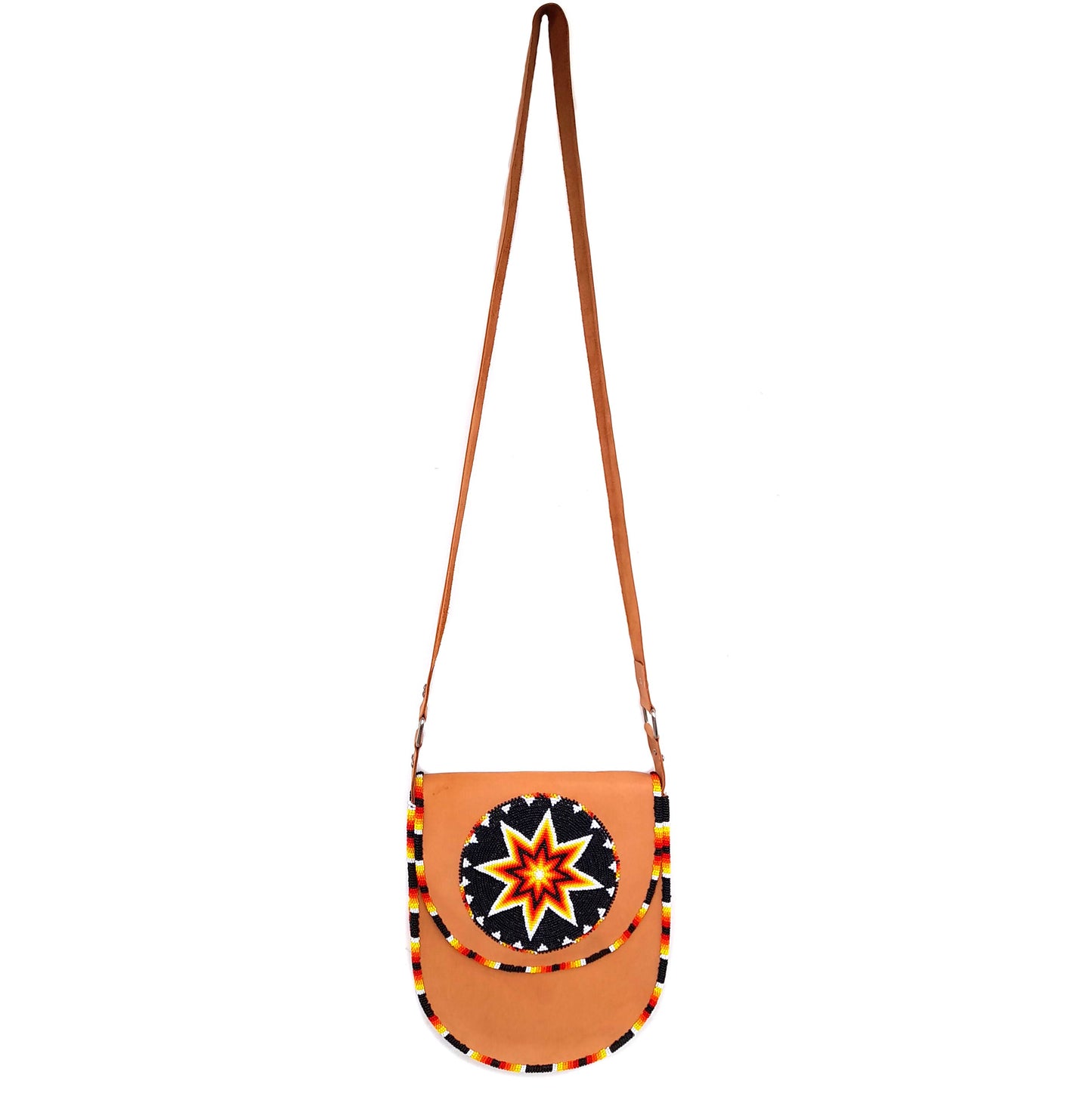 Handmade Beaded Leather Crossbody bag , Shoulder Bag