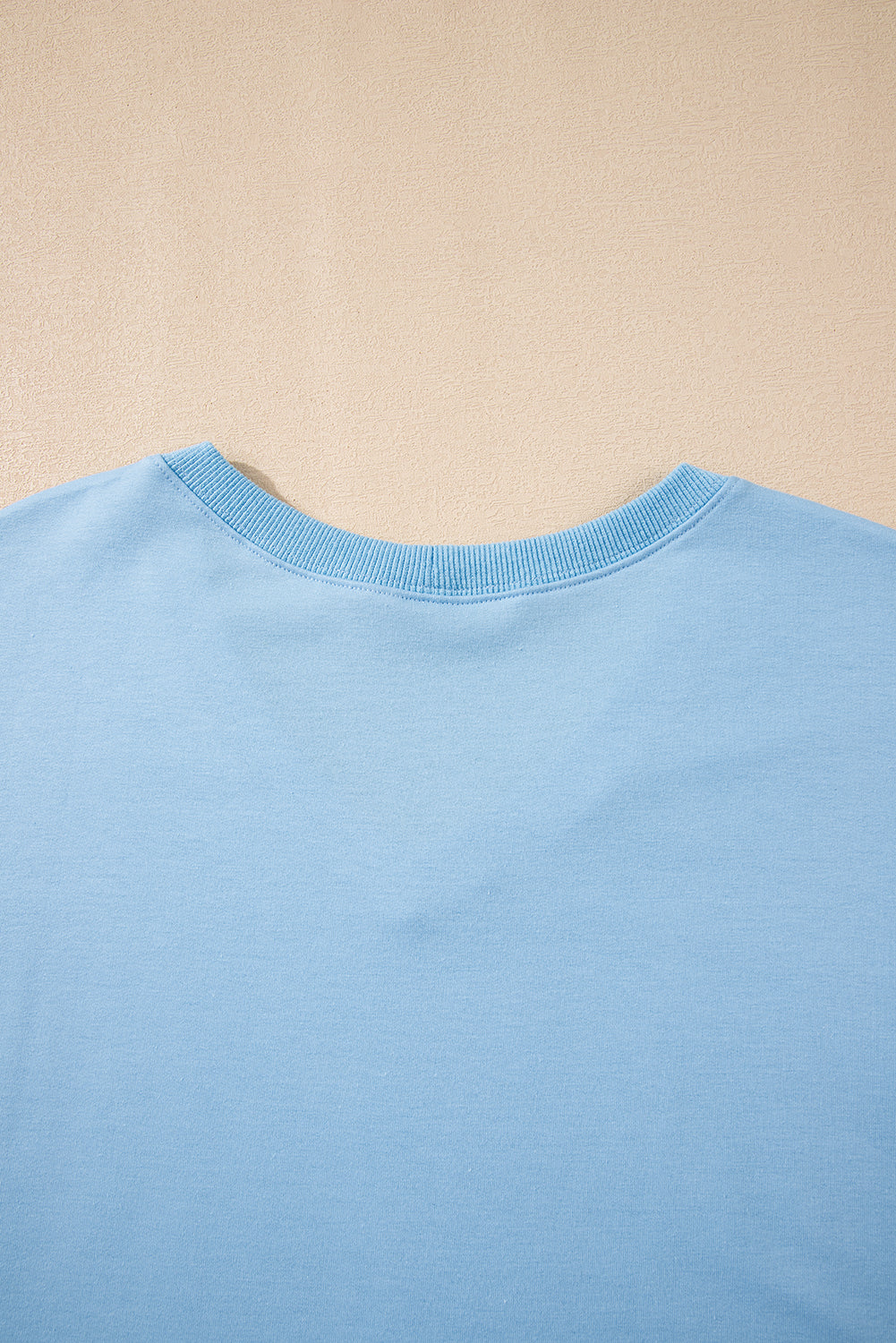 Myosotis V Neck Drop Shoulder Tee and Patchwork Drawstring Shorts Set