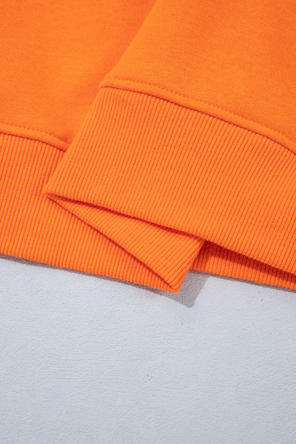 Carrot Gingham Plaid Oversized Pullover Sweatshirt