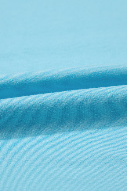 Light Blue MAMA Letter Graphic Neon T Shirt