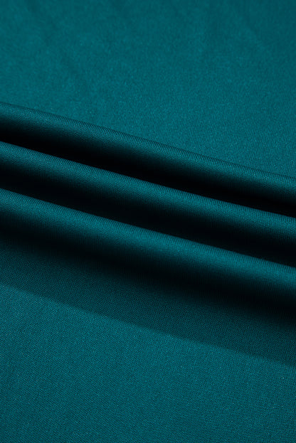 Evergreen Sheer Lace Balloon Sleeve Babydoll Blouse